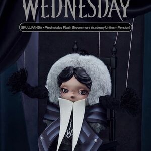 Authentic Popmart “Wednesday Skullpanda from The Nevermore Academy.